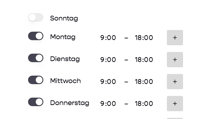 Verfügbarkeit festlegen